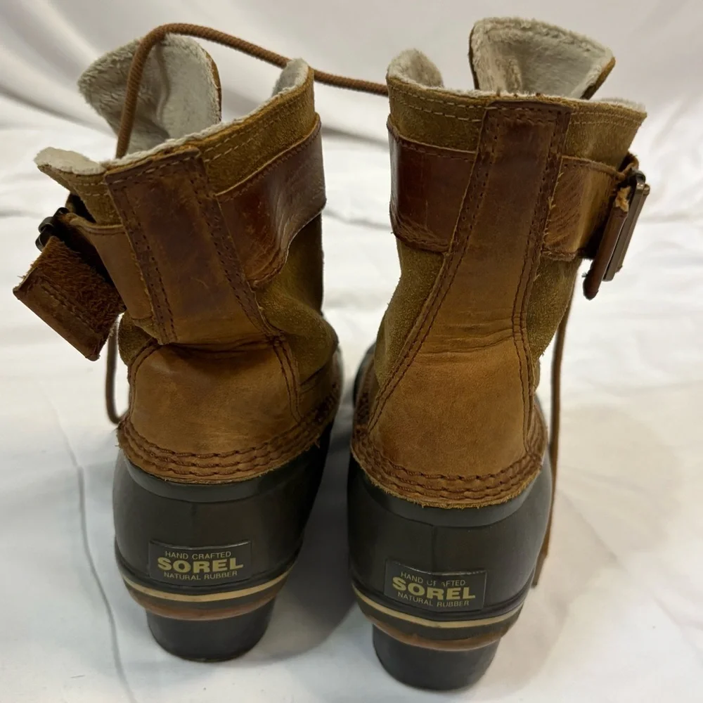 Sorel Winter Fancy Lace II Women’s 8.5 Boots Mid-calf Cold Weather Oiled Suede - Picture 3 of 10
